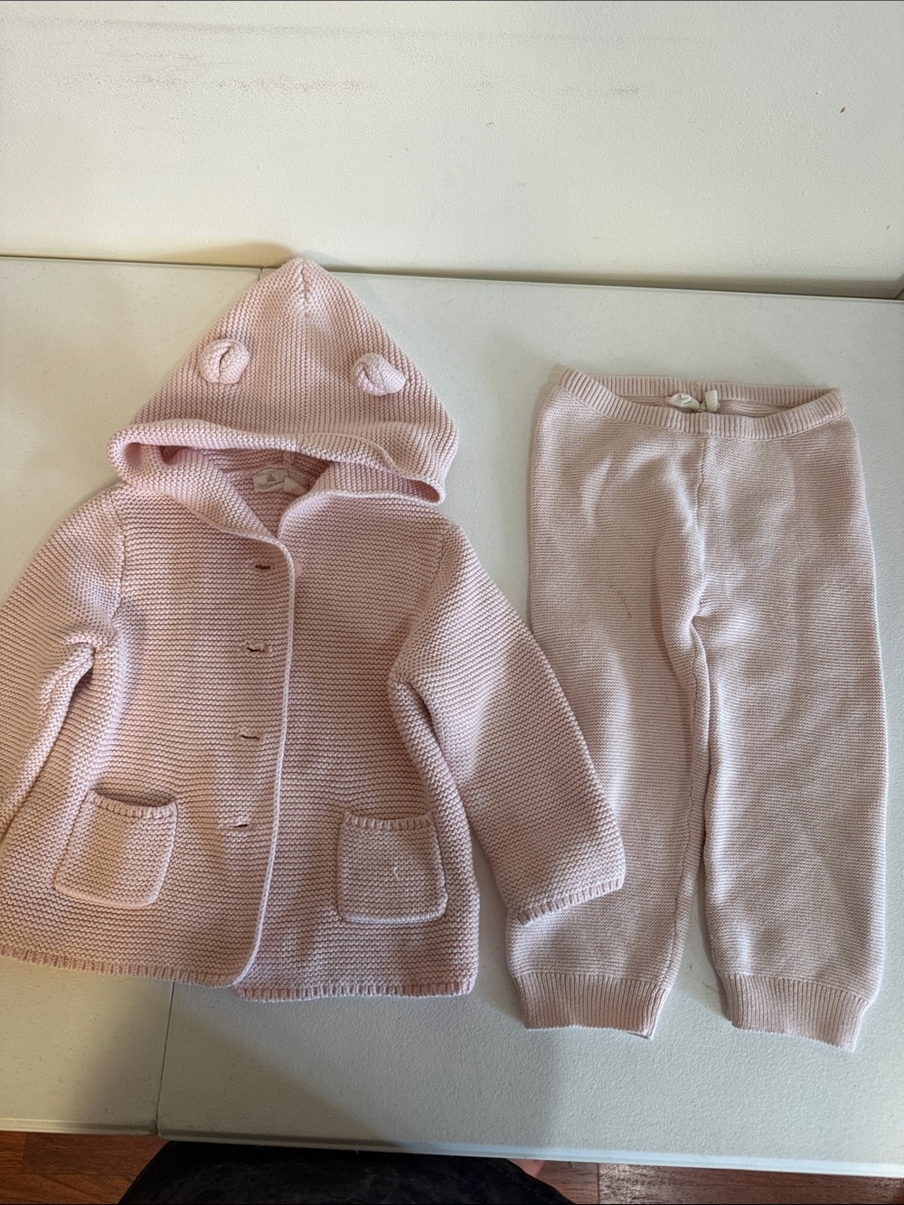 GAP Baby Pink Knit Pom-Pom Sweater